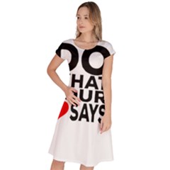 Do What Ur Heart Says Classic Short Sleeve Dress by RuuGallery10