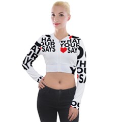 Do What Ur Heart Says Long Sleeve Cropped Velvet Jacket by RuuGallery10