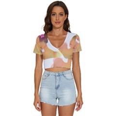 Lady V-neck Crop Top by RuuGallery10