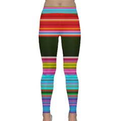 Horizontal Line Colorful Classic Yoga Leggings by Grandong