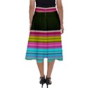 Horizontal Line Colorful Perfect Length Midi Skirt View2