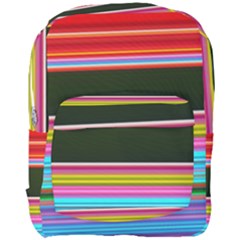 Horizontal Line Colorful Full Print Backpack by Grandong