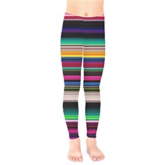 Horizontal Lines Colorful Kids  Leggings by Grandong