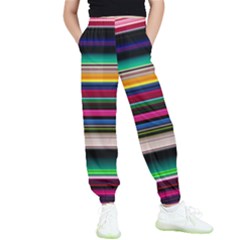 Horizontal Lines Colorful Kids  Joggers by Grandong