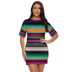 Horizontal Lines Colorful Just Threw It On Dress by Grandong