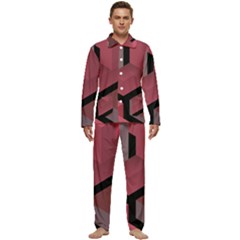 Blocks Abstract Pattern Art Men s Long Sleeve Velvet Pocket Pajamas Set by Grandong