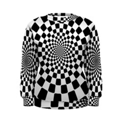 Geomtric Pattern Illusion Shapes Women s Sweatshirt by Grandong