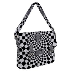 Geomtric Pattern Illusion Shapes Buckle Messenger Bag by Grandong