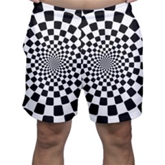 Geomtric Pattern Illusion Shapes Men s Shorts