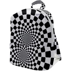 Geomtric Pattern Illusion Shapes Zip Up Backpack by Grandong