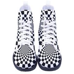 Geomtric Pattern Illusion Shapes Women s High-top Canvas Sneakers