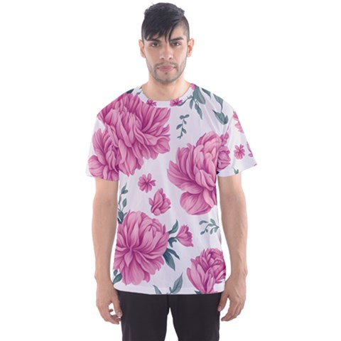 Pattern Flowers Texture Design Men s Sport Mesh Tee by Grandong