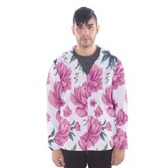 Pattern Flowers Texture Design Men s Hooded Windbreaker by Grandong