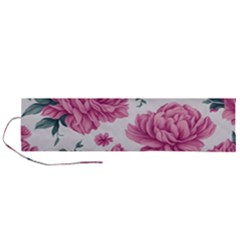 Pattern Flowers Texture Design Roll Up Canvas Pencil Holder (l) by Grandong