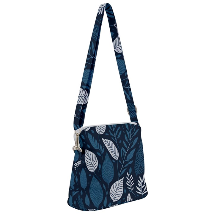 Pattern Flower Texture Zipper Messenger Bag