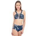 Pattern Flower Texture Cage Up Bikini Set View1