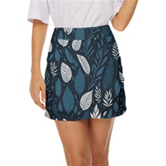 Pattern Flower Texture Mini Front Wrap Skirt