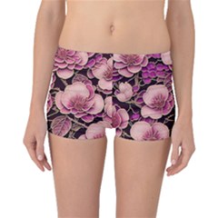 Plum Blossom Blossom Boyleg Bikini Bottoms by Grandong