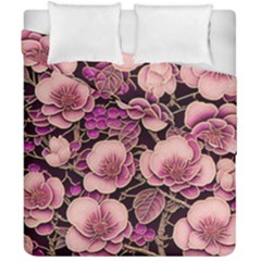 Plum Blossom Blossom Duvet Cover Double Side (california King Size) by Grandong