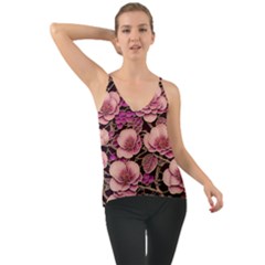 Plum Blossom Blossom Chiffon Cami by Grandong