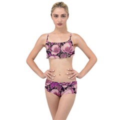 Plum Blossom Blossom Layered Top Bikini Set by Grandong