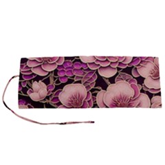 Plum Blossom Blossom Roll Up Canvas Pencil Holder (s) by Grandong