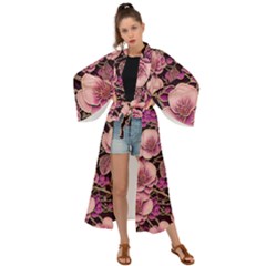 Plum Blossom Blossom Maxi Kimono