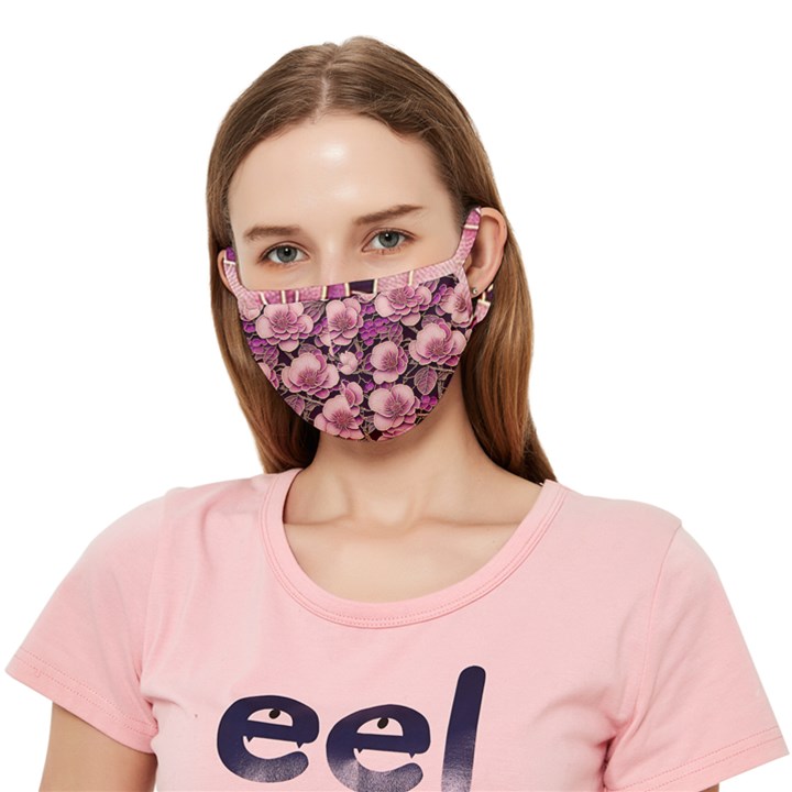 Plum Blossom Blossom Crease Cloth Face Mask (Adult)