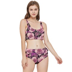 Plum Blossom Blossom Frilly Bikini Set by Grandong