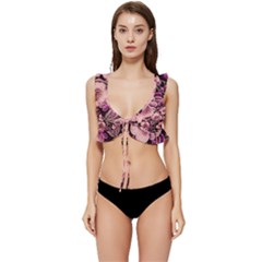 Plum Blossom Blossom Low Cut Ruffle Edge Bikini Top