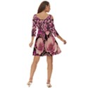 Plum Blossom Blossom Shoulder Cut Out Zip Up Dress View4