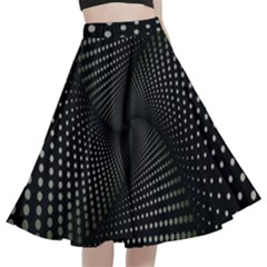 Abstract Art Backdrop Background Pattern A-line Full Circle Midi Skirt With Pocket by Grandong