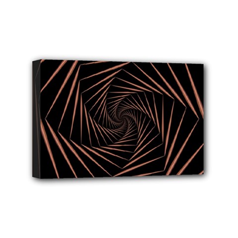 Wave Curve Abstract Art Backdrop Mini Canvas 6  X 4  (stretched) by Grandong