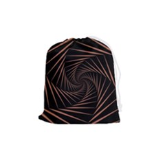 Wave Curve Abstract Art Backdrop Drawstring Pouch (medium) by Grandong