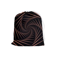 Wave Curve Abstract Art Backdrop Drawstring Pouch (large) by Grandong