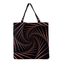 Wave Curve Abstract Art Backdrop Grocery Tote Bag by Grandong