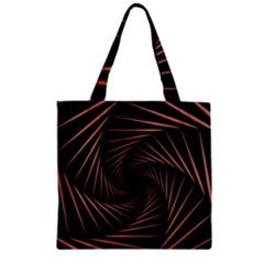 Wave Curve Abstract Art Backdrop Zipper Grocery Tote Bag by Grandong