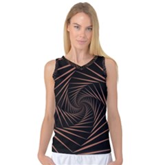 Wave Curve Abstract Art Backdrop Women s Basketball Tank Top by Grandong