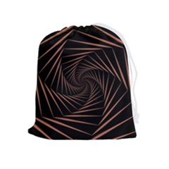 Wave Curve Abstract Art Backdrop Drawstring Pouch (xl) by Grandong