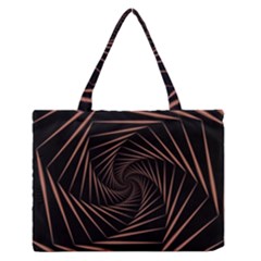 Wave Curve Abstract Art Backdrop Zipper Medium Tote Bag by Grandong