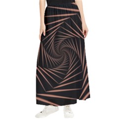 Wave Curve Abstract Art Backdrop Maxi Chiffon Skirt by Grandong