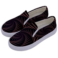 Wave Curve Abstract Art Backdrop Kids  Canvas Slip Ons by Grandong