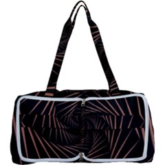 Wave Curve Abstract Art Backdrop Multi Function Bag by Grandong