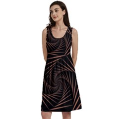 Wave Curve Abstract Art Backdrop Classic Skater Dress by Grandong