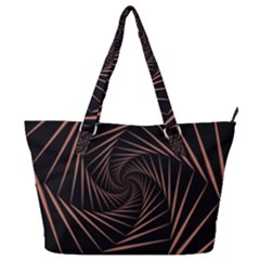 Wave Curve Abstract Art Backdrop Full Print Shoulder Bag by Grandong