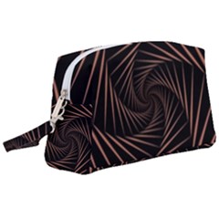 Wave Curve Abstract Art Backdrop Wristlet Pouch Bag (large) by Grandong