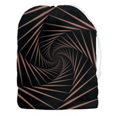 Wave Curve Abstract Art Backdrop Drawstring Pouch (3xl) by Grandong