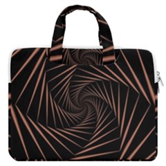 Wave Curve Abstract Art Backdrop Macbook Pro 13  Double Pocket Laptop Bag by Grandong