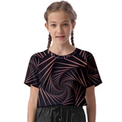 Wave Curve Abstract Art Backdrop Kids  Basic Tee by Grandong