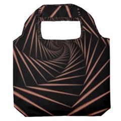 Wave Curve Abstract Art Backdrop Premium Foldable Grocery Recycle Bag by Grandong